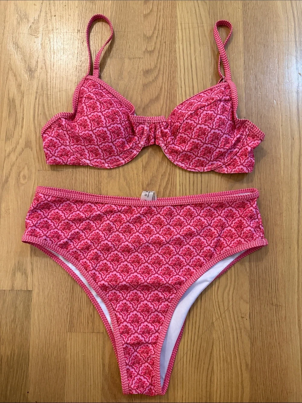 Pink Patterned Bikini Set - Picture 1 of 2